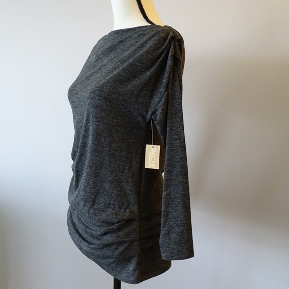 Rachel Roy Heather Grey Sweater Top NWT - Picture 3 of 5